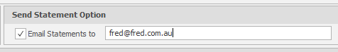 Email statements checkbox